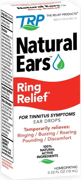 Ring Relief Ear Drops Formula, 0.33 Fl. oz., Natural active Ingredients for T...