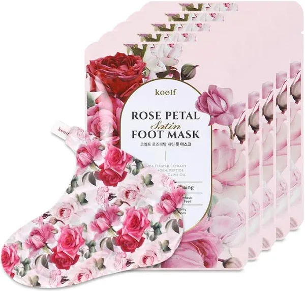 Petitfee Rose Petal Satin Foot Mask