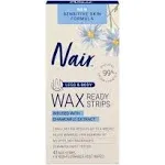 Nair Sensitive Ready Legs & Body Wax Strips, 40 ct