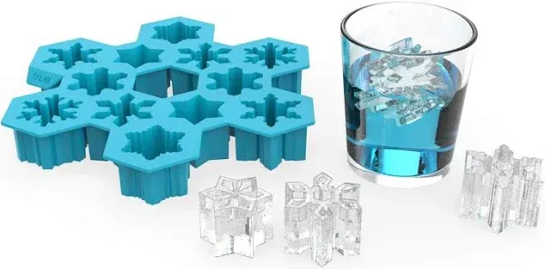 TrueZoo Snowflake Silicone Ice Cube Tray