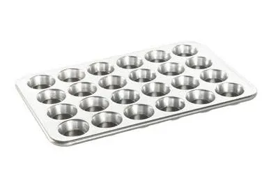 Natural Aluminum Commercial Petite Muffin Pan, 24 Cup