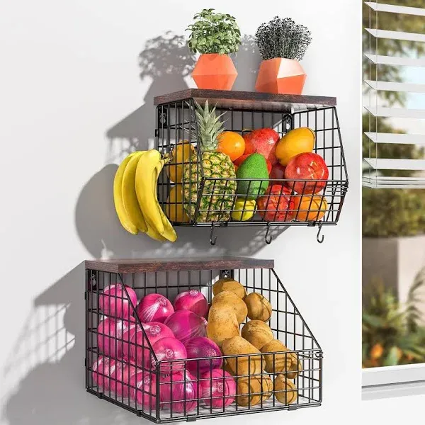 17 Stories Hanging Wall Fruit Basket