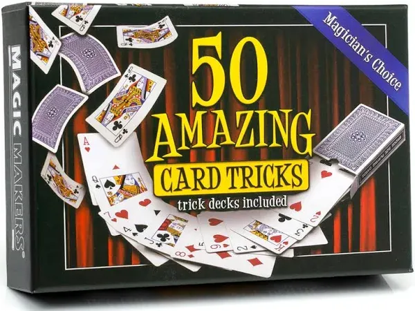 Magic Makers 50 Amazing Card Tricks Kit for All Ages with Trick Decks... 