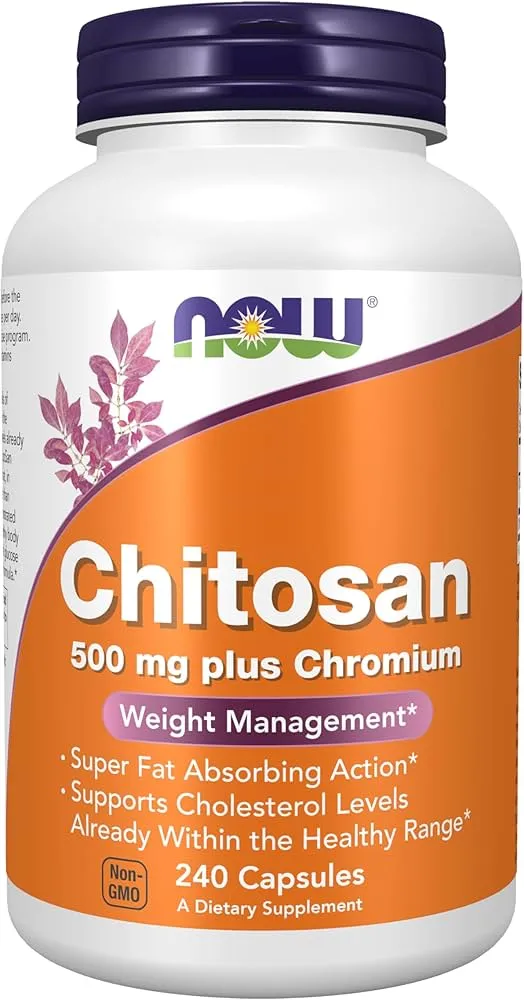 NOW Foods Chitosan 500 mg plus Chromium - 120 Capsules