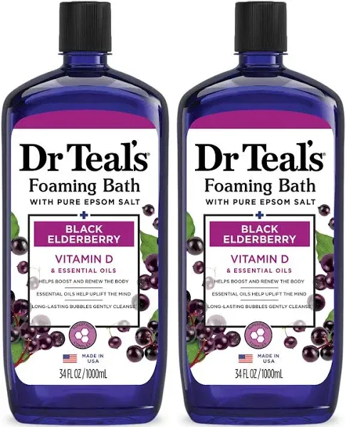 Dr Teal's Black Elderberry Foaming Bath with Pure Epsom Salt