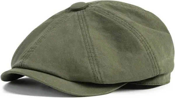 BOTVELA Men's Newsboy Gatsby Hat Cotton Vintage Flat Ivy Cabbie Cap