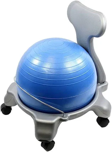 Fabrication Enterprises 30-1795 38 cm Cando Plastic Mobile Exercise Ball Chair with Back and without Arms Ball