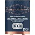 King C. Gillette Men's Double Edge Safety Razor Blades, 10 Count