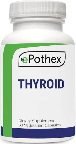 EPOTHEX Raw Grass-Fed Desiccated Bovine Thyroid 60 Capsules