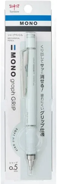 Tombow Mechanical Pencil, 0.5mm, MONO Monograph Grip (Soft Fit Grip for Anti-Fatigue), Pale Pink DPA-152G