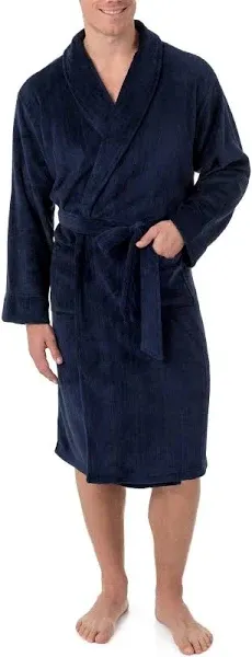 Van Heusen Men's Drop Needle Comfort Soft Fleece Robe