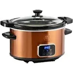 Toastmaster 4-Quart Digital Slow Cooker with Locking Lid (Copper)