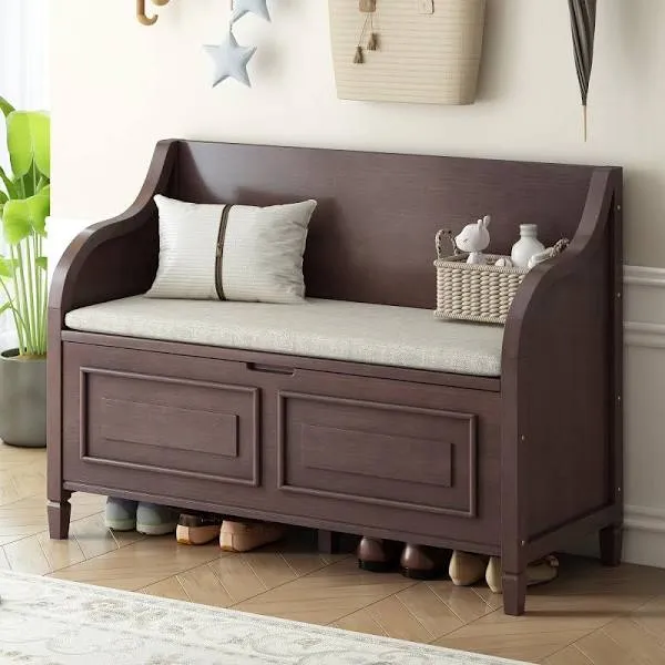 Rustic Style Multifunctional Storage Bench