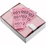 Winco CCK-5PK Pink Coat Check Tags