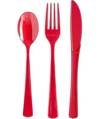 Exquisite 150 Pack Plastic Heavy Duty Cutlery Set 50 Plastic Forks 50 Plastic Spoons 50 Plastic Knives Plastic Silverware