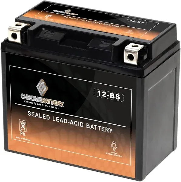 Chrome YTX12-BS Motorcycle Battery