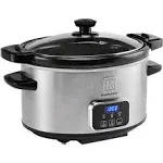 Toastmaster 4-Quart Digital Slow Cooker with Locking Lid (Stainless Steel)