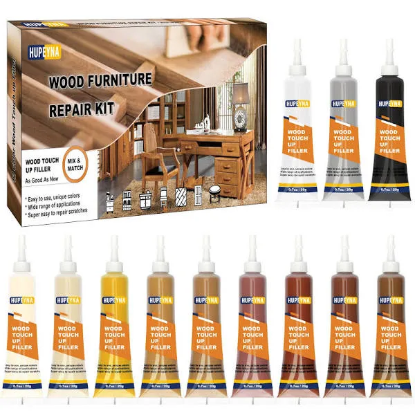 Wood Repair Kit, 12 Color Wood Fillers, Furniture Repair Kit, Repair Scratch, Cr