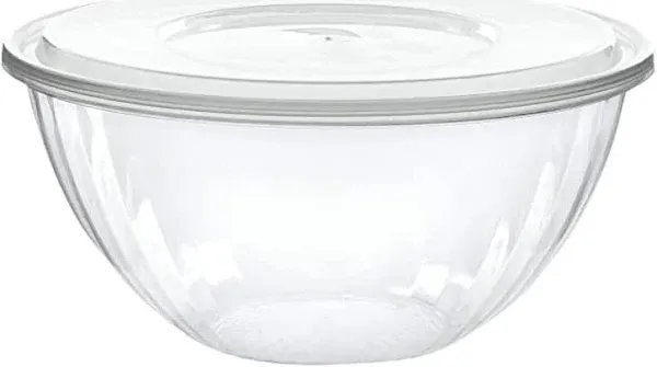 Plasticpro 150 oz Disposable Bowls with Lids (2 Pack)