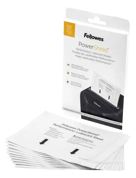 Fellowes Powershred Performance+ Lubricant Sheets