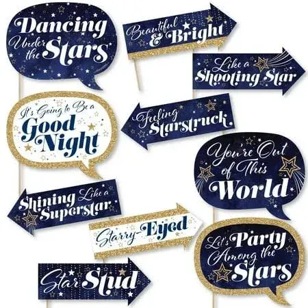 Big Dot of Happiness Funny Starry Skies Celestial Party Photo Booth Props Kit