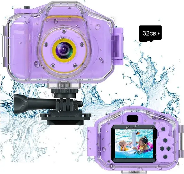 Agoigo Kids Waterproof Camera Toys for 3-12 Year Old Boys Girls Christmas Birthday Gifts Children's HD Digital Action