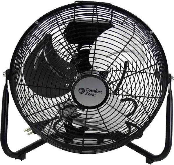 Comfort Zone 12" 3-Speed High-Velocity Cradle Floor Fan