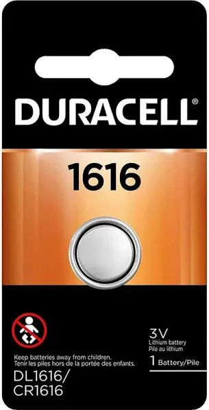 Duracell CR1616 3V Lithium Coin Cell DL1616 1616