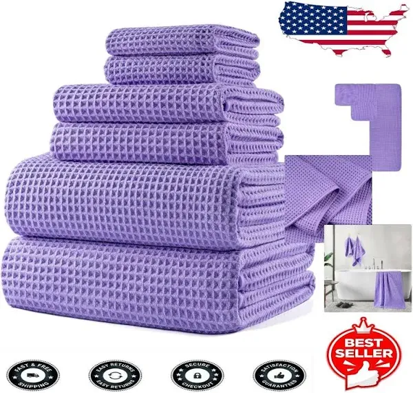 Oversize, 60 x 30 in., Quick Dry Lint Free Microfiber Bath Towel Set, 6 Piece...