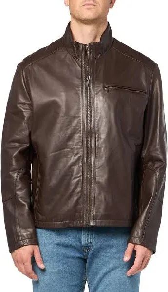 Cole Haan Men's Classic Leather Moto Jacket