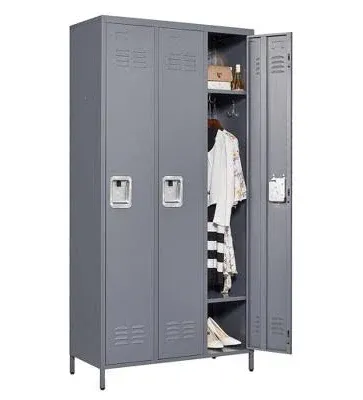 72"H 3-Door Metal Lockers with Lock