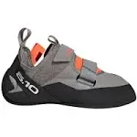 Five Ten Women's Kirigami Climbing Shoe - 6 - Dove Grey / Black / Solar Red