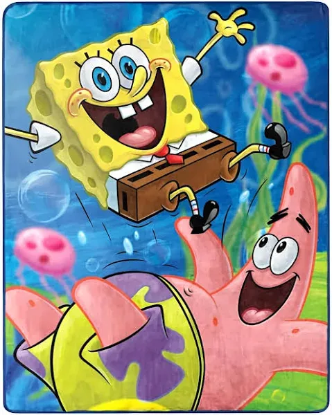 Nickelodeon SpongeBob Throw Blanket 40x50 Silk Touch