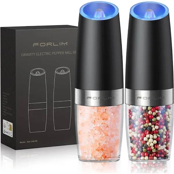 Gravity Electric Salt and Pepper Grinder Set