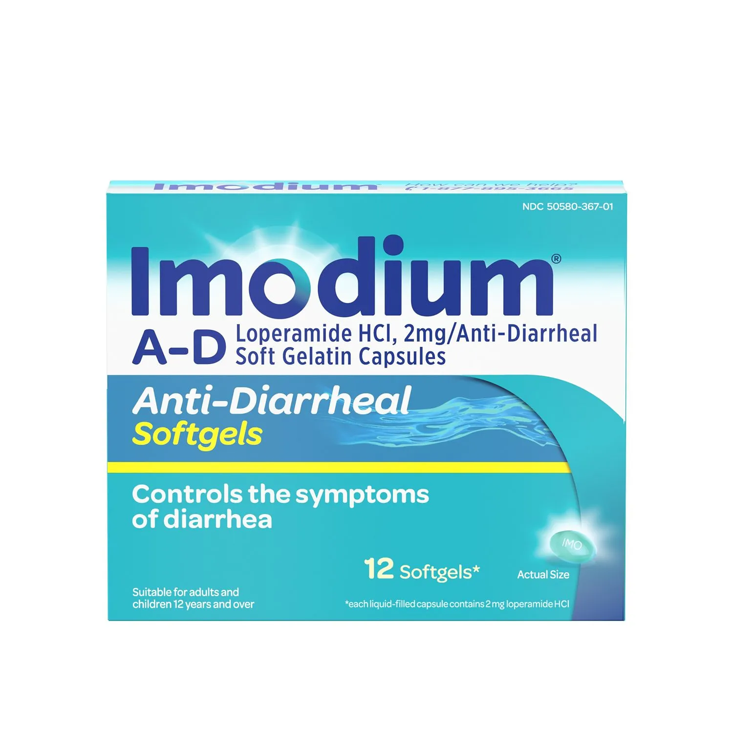 Imodium A-D Anti-Diarrheal Softgels - 12 ct