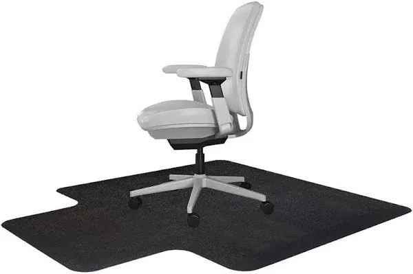 Office Desk Chair Mat Lip Low Pile Carpet with Grippers) Black 36 in.*48 in.