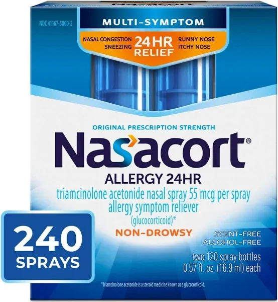 Nasacort 24HR Allergy Nasal Spray Non-drowsy