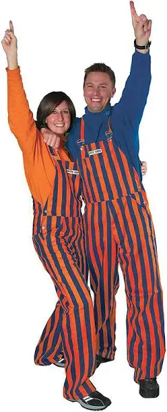 Game Bibs Overalls Navy/Orange Adult