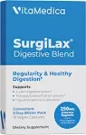 VitaMedica SurgiLax Digestive Blend - All-Natural 5 Day Colon Cleanse - Detox with Cascara Sagrada, Ginger & Milk Thistle for Constipation Relief, Gas & Bloating - 10 Vegan Capsules