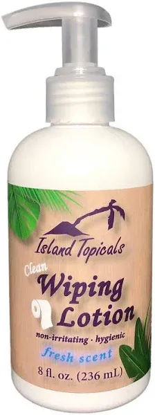 Island Topicals Wiping Lotion | Experience Clean | The Cleaner Way to Use Toilet Paper | 8 fl oz Bottle (Unscented)