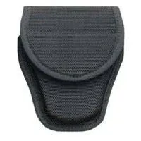 Bianchi Accumold 7300 Covered Black Handcuff Case Hook and Loop Closure (Size 2)