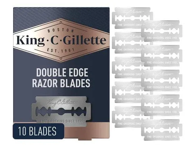 King C Gillette 10-Count Double Edge Safety Razor Refill Blades - 772715 | Blain's Farm & Fleet