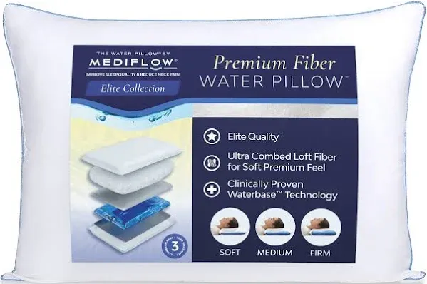 Mediflow Water Pillow Elite Down Pillow Pillow for Neck Pain Relief