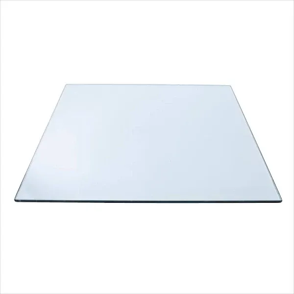 Spancraft 31" Square Clear Tempered Glass Table Top 3/8" Thick