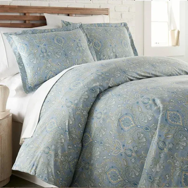 Vilano Paisley Grace Blue 3-piece Quilt Set