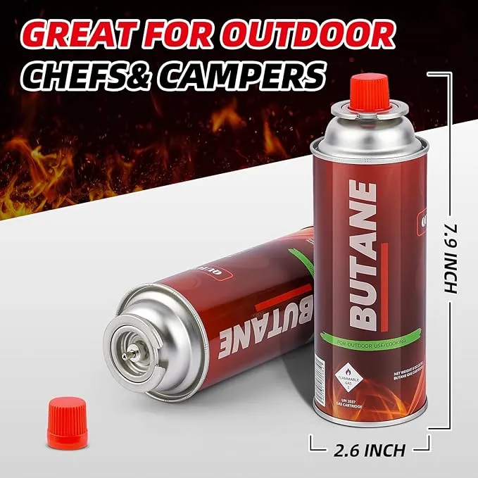 12 Butane Fuel GasOne Canisters for Portable Camping Stoves