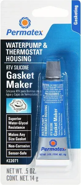 Permatex 22071 Water Pump and Thermostat RTV Silicone Gasket, 0.5 Ounce 