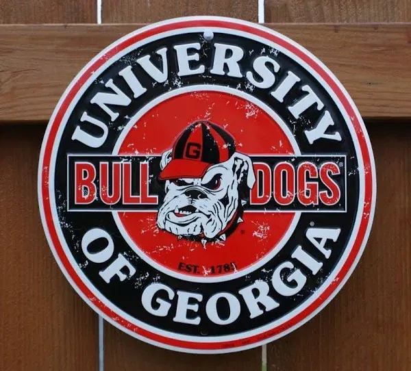 HangTime Georgia Bulldog Circle Sign