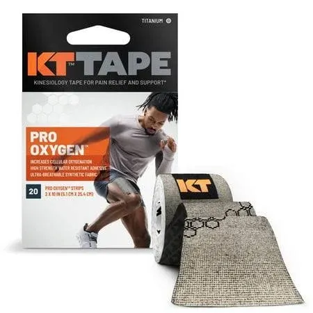 NEW KT Tape Pro Oxygen Cellular Celliant Infrared Titanium 20 Strips