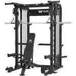 Major Fitness All-in-One Home Gym Smith Machine Spirit B52 - B52BL, Rack + Bench / Black